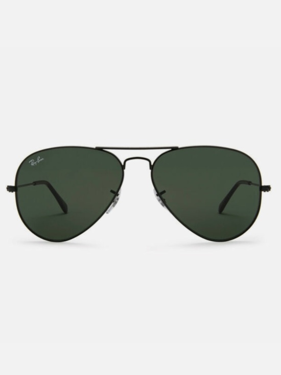 Ray-Ban Aviator Large Metal sunglasses (RB3025). Black frame/green lenses